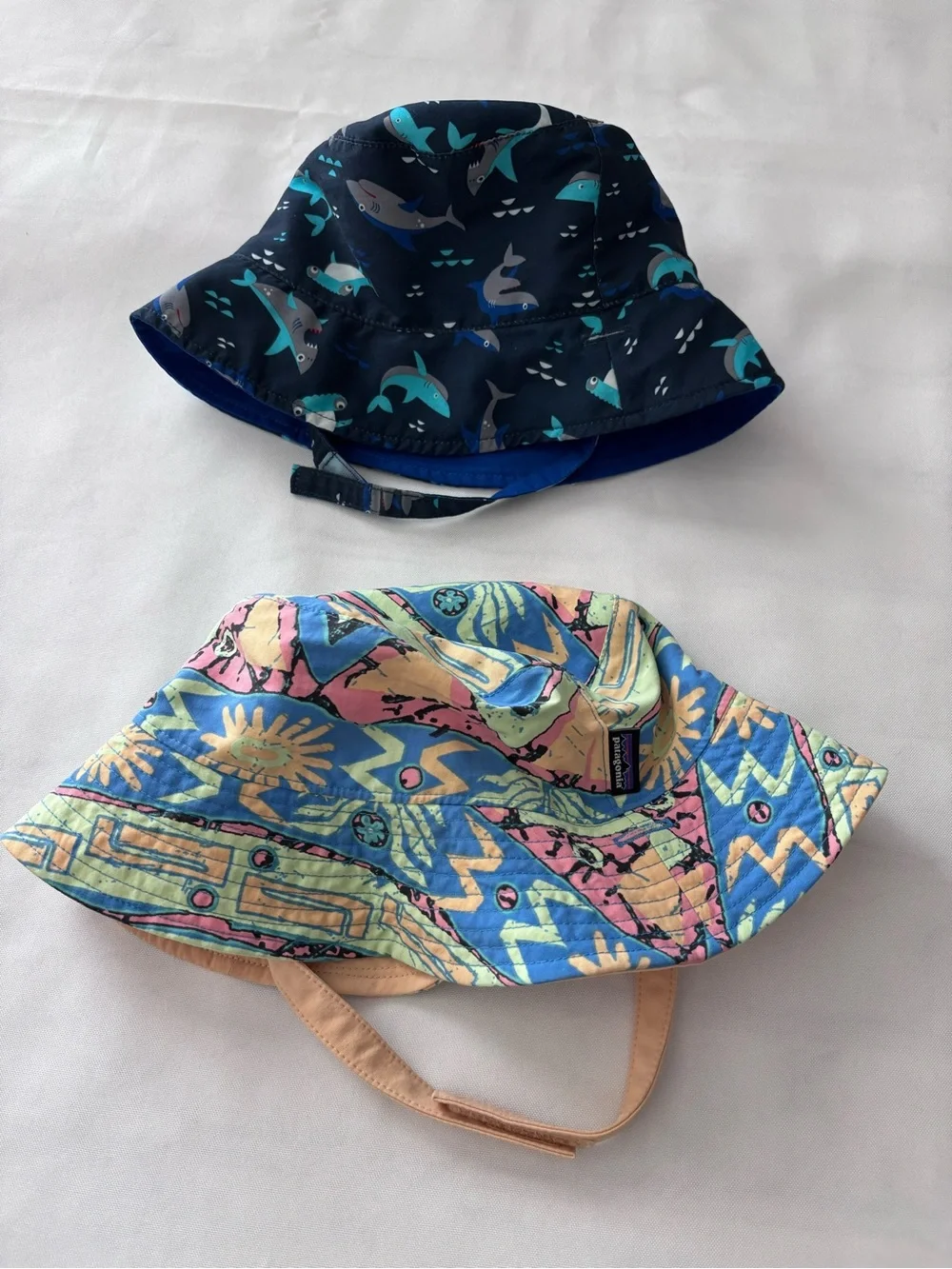 Kids Sun Hat Bundle Lot Patagonia & Wonder Nation Size 5T Bucket Hat reversible
